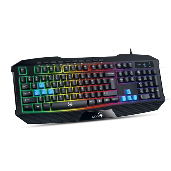 Billentyűzet - Scorpion K215 (Vezetékes, USB, RGB, multimédiás, fekete) Billentyűzet - Scorpion K215 (Vezetékes, USB, RGB, multimédiás, fekete)